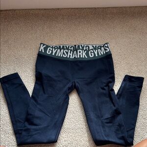 Gymshark Kids Black Leggings with Logo Waistband
